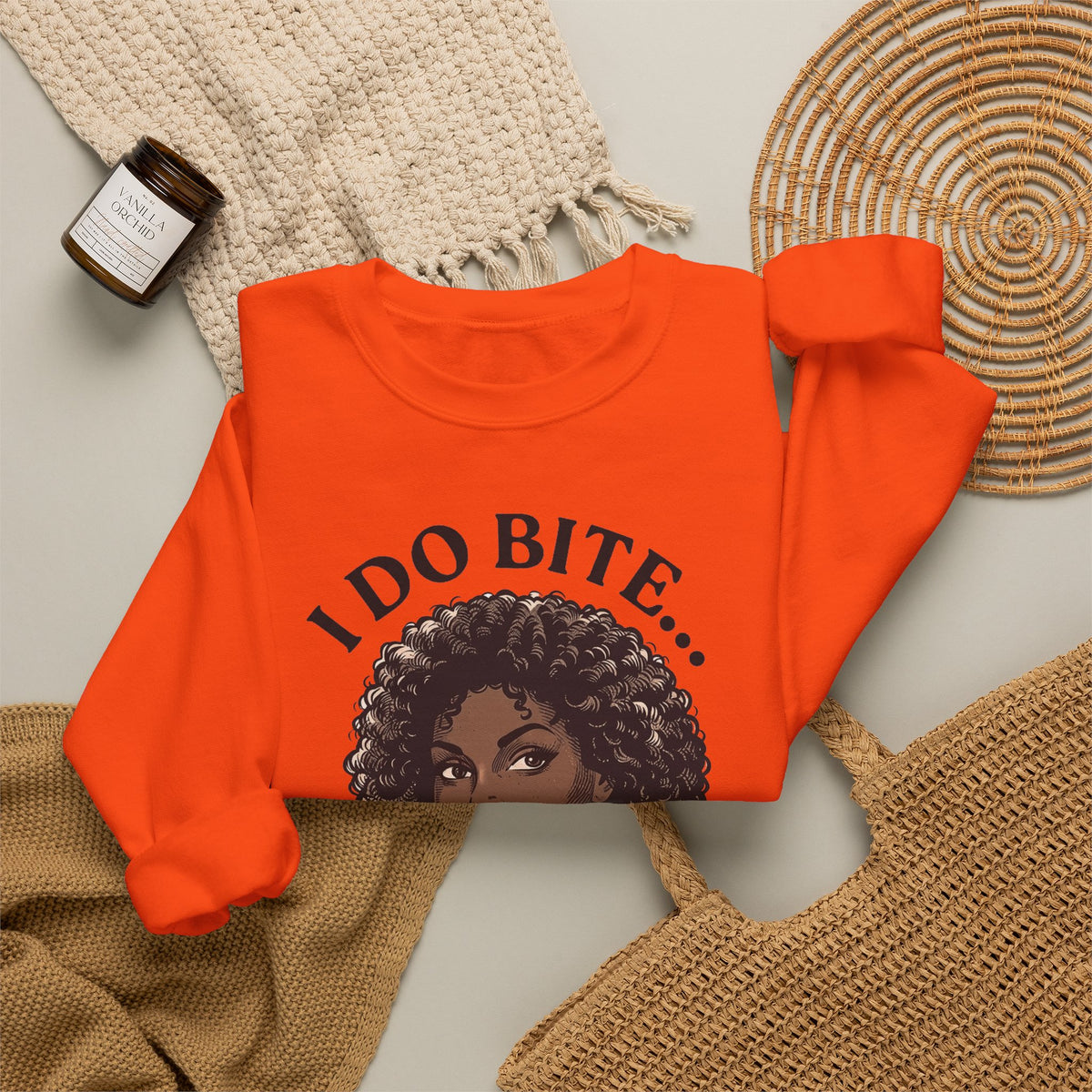 I Do Bite Crewneck Sweatshirt (Curls Edition)