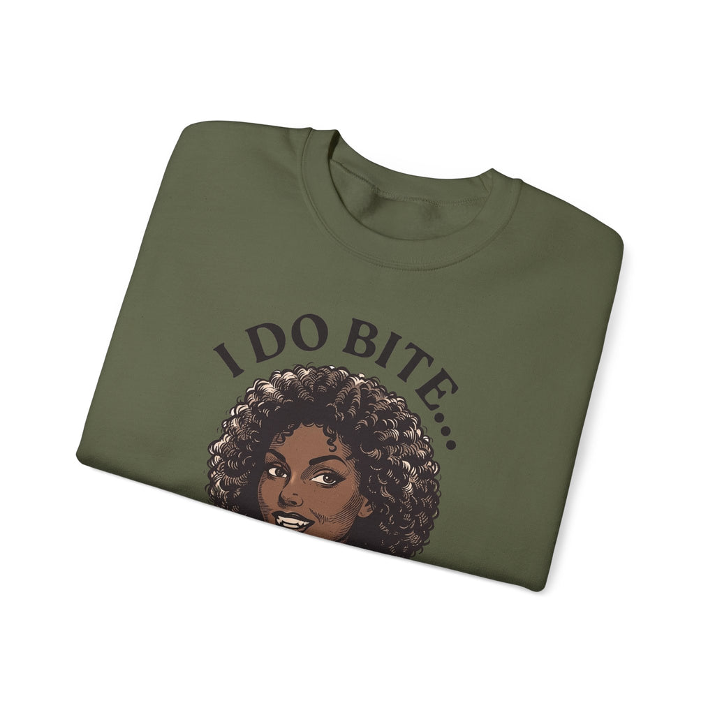 I Do Bite Crewneck Sweatshirt (Curls Edition)