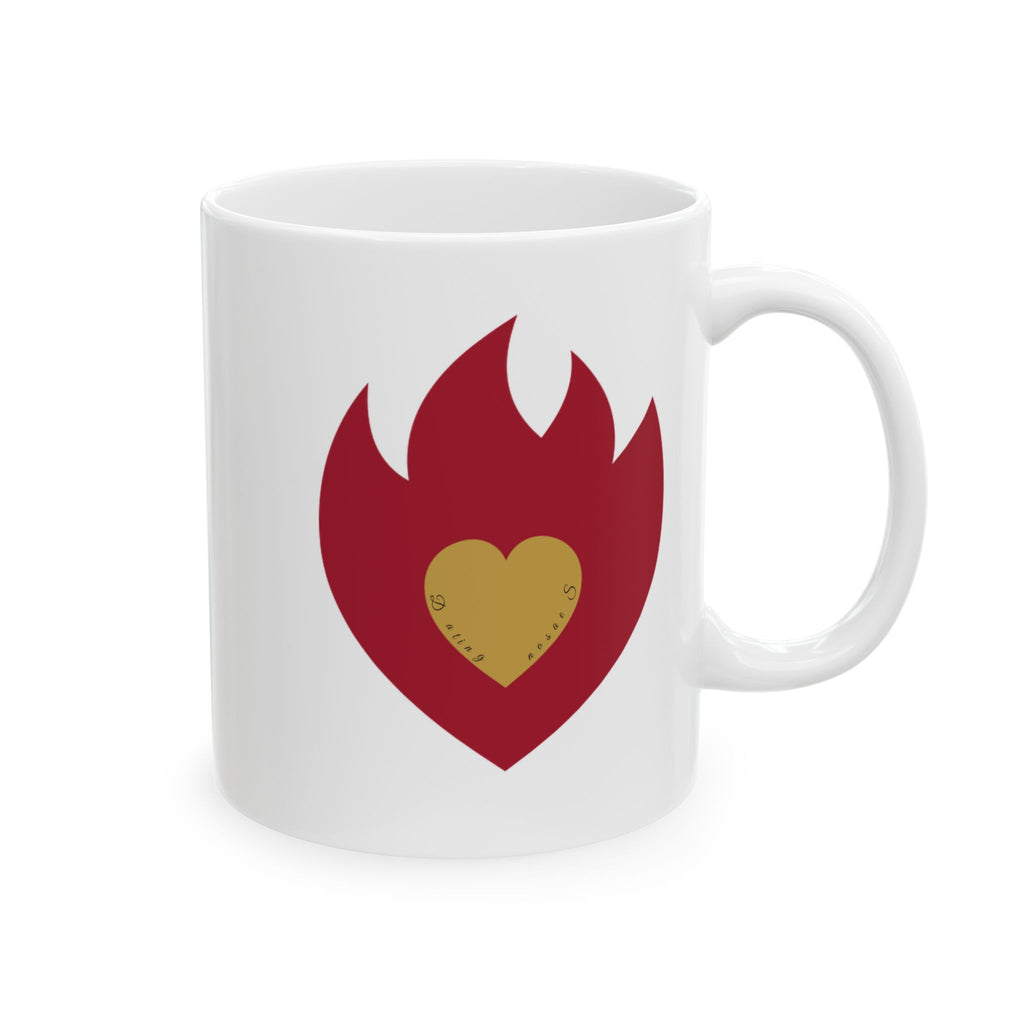 Dating Season Flame Heart Mug
