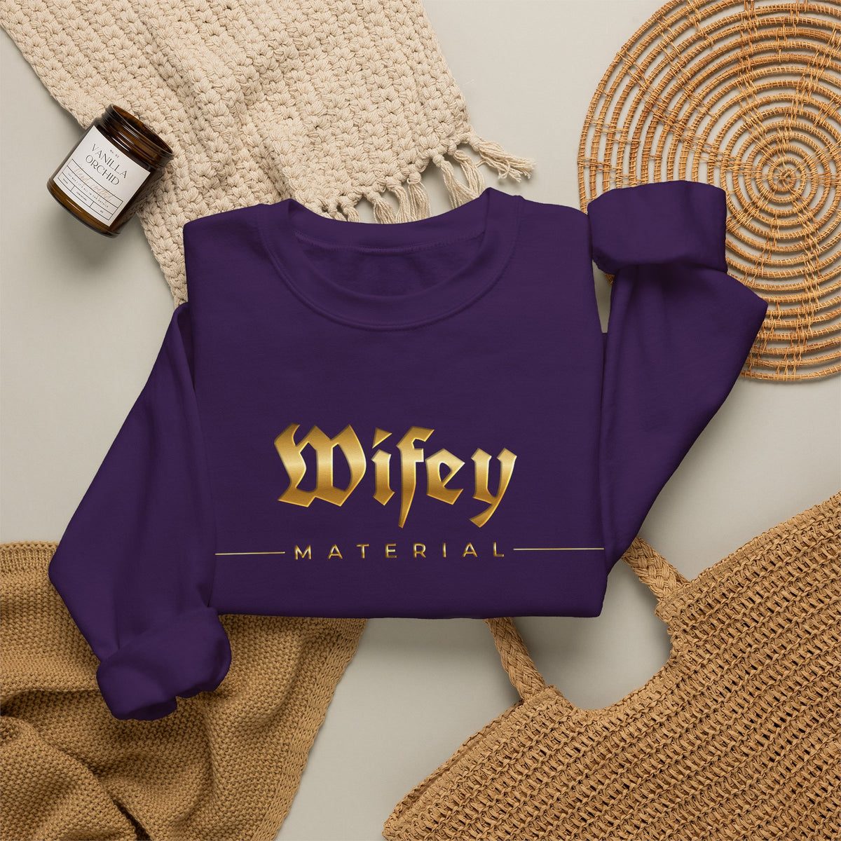 Wifey Material Crewneck Sweatshirt