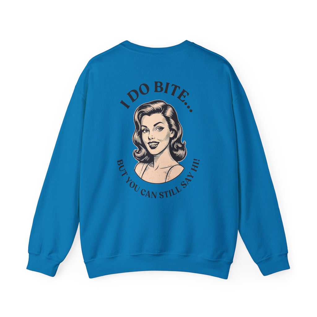 I Do Bite Crewneck Sweatshirt (Pinup Edition)