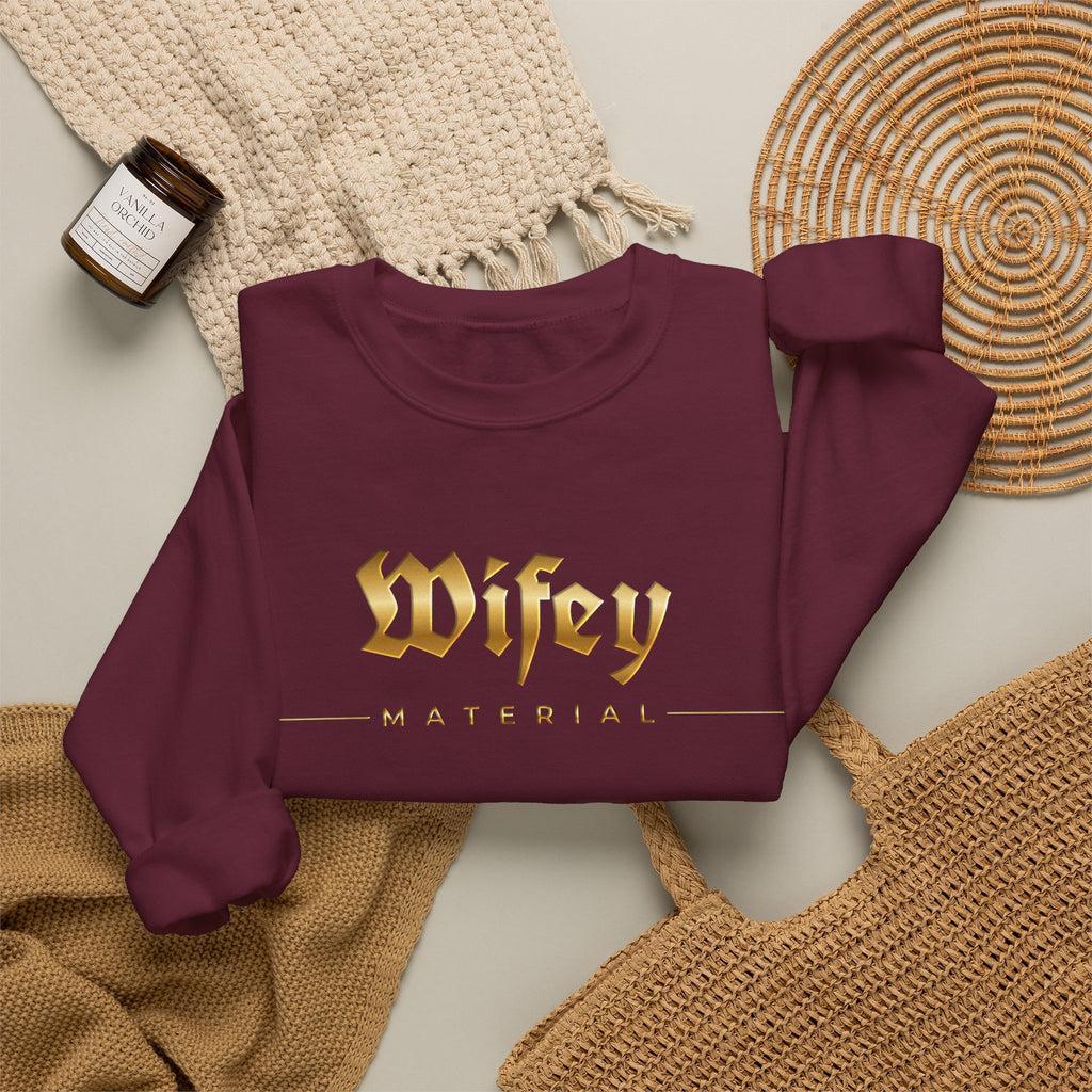 Wifey Material Crewneck Sweatshirt