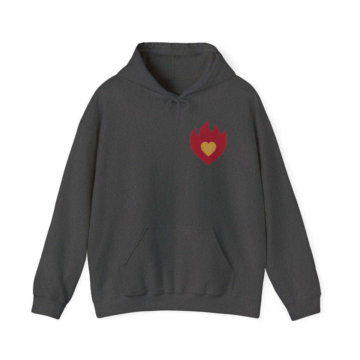 Approachable Gold Script hoodie back & front | White Pullover Sweatshirt