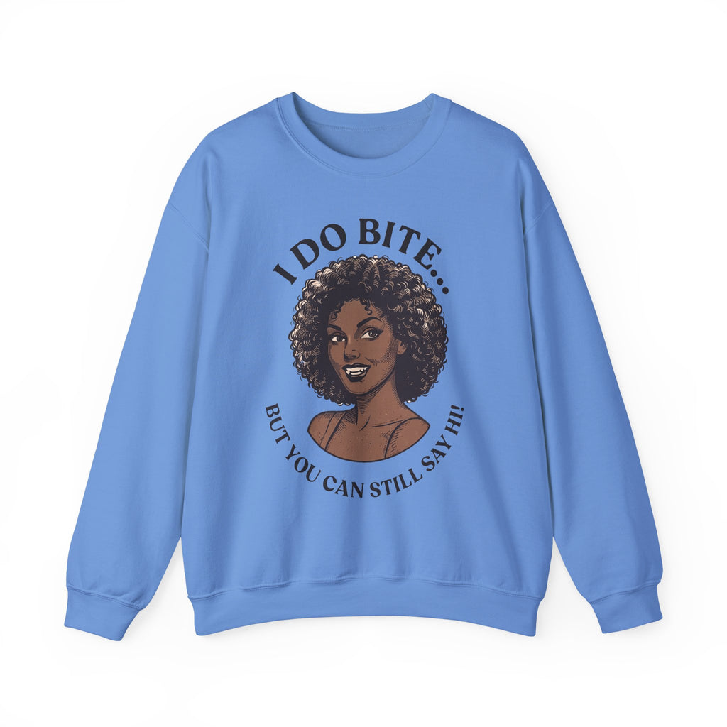 I Do Bite Crewneck Sweatshirt (Curls Edition)