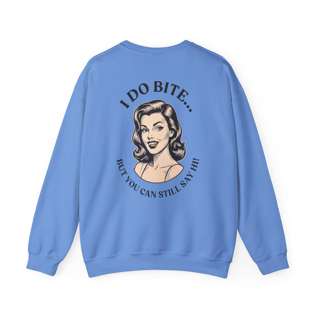 I Do Bite Crewneck Sweatshirt (Pinup Edition)