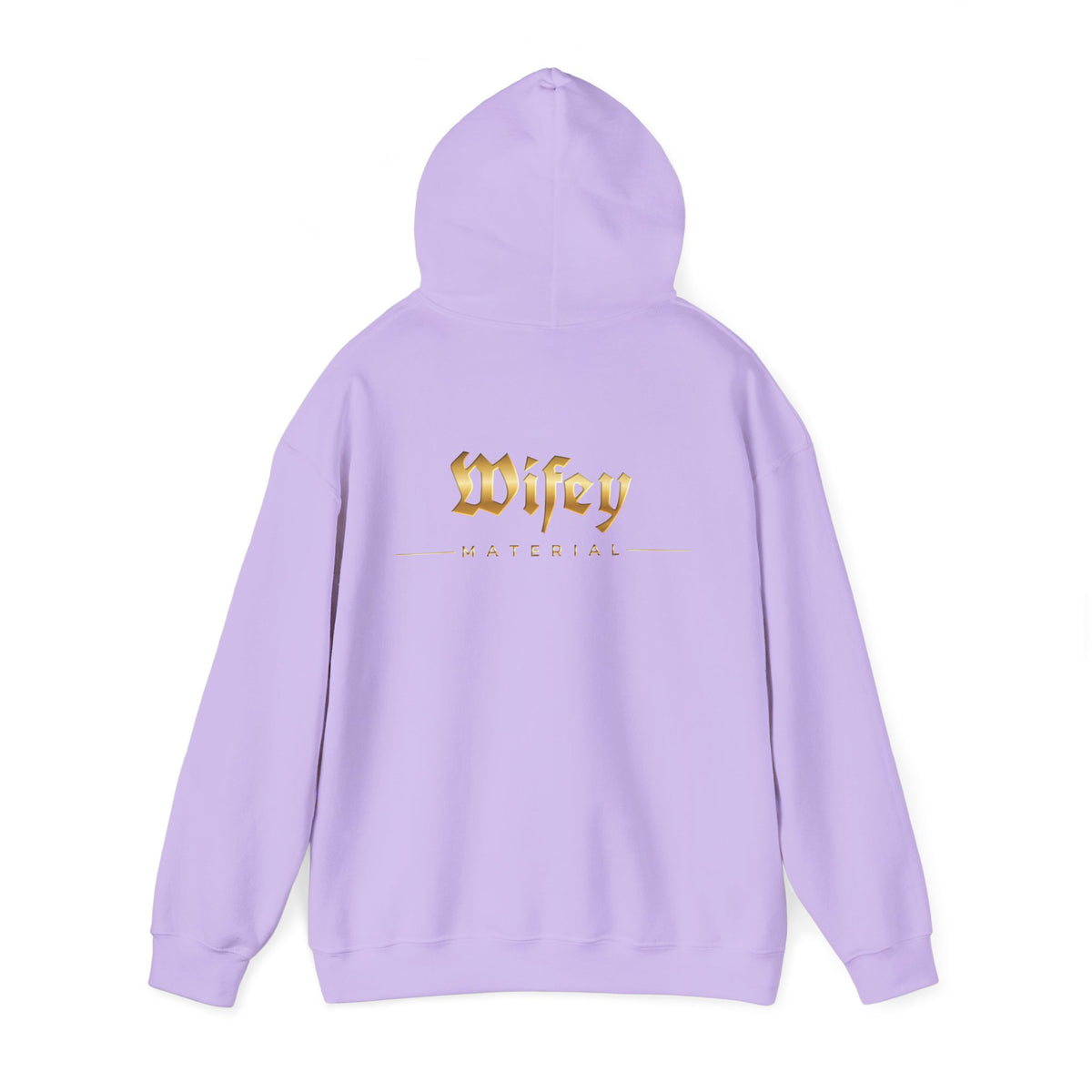 Wifey Material Hoodie back & front| Gold Gothic Script, Bridal Bachelorette Sweatshirt