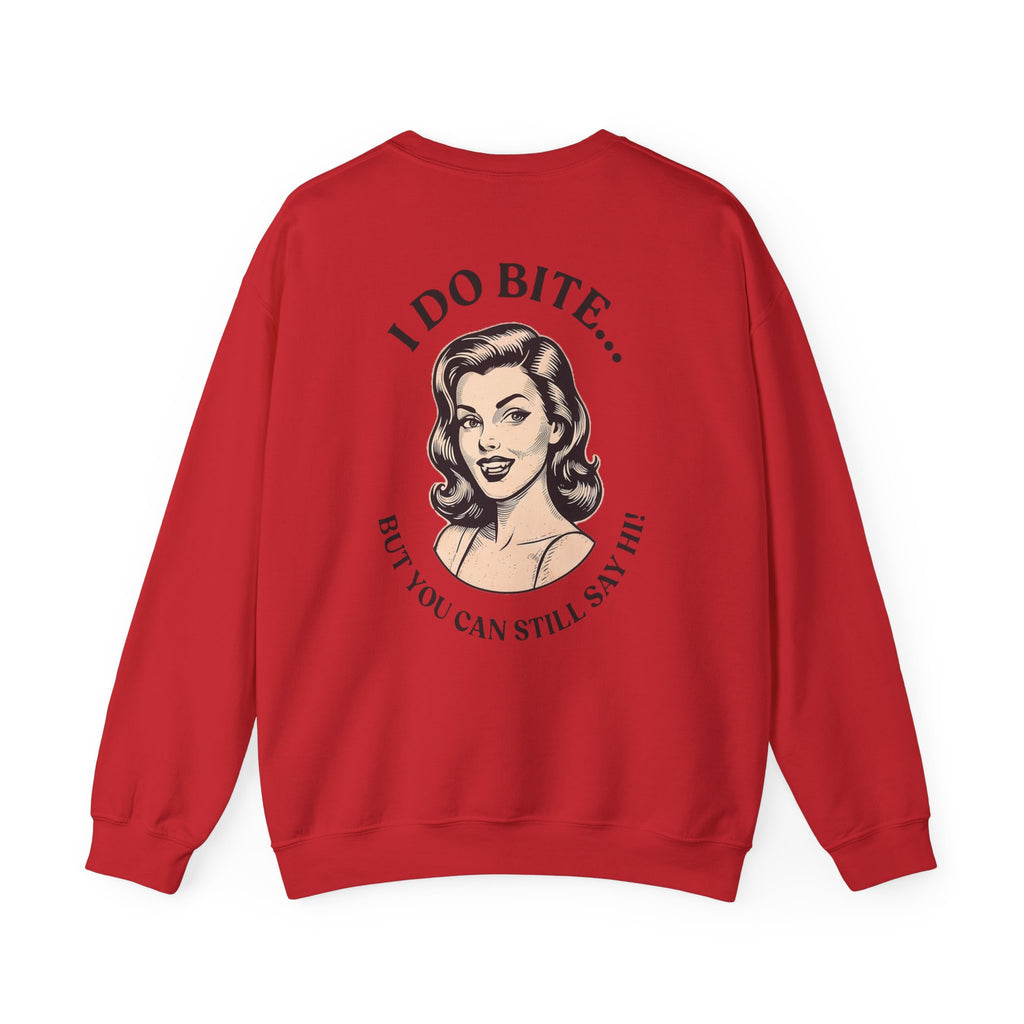 I Do Bite Crewneck Sweatshirt (Pinup Edition)