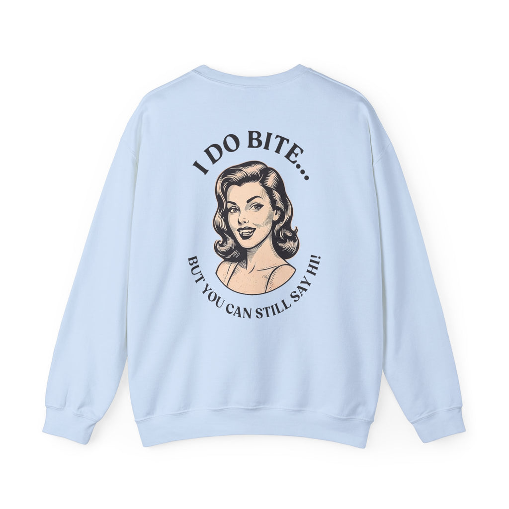 I Do Bite Crewneck Sweatshirt (Pinup Edition)