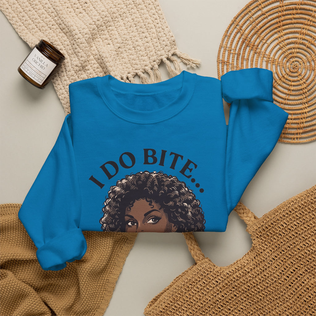 I Do Bite Crewneck Sweatshirt (Curls Edition)