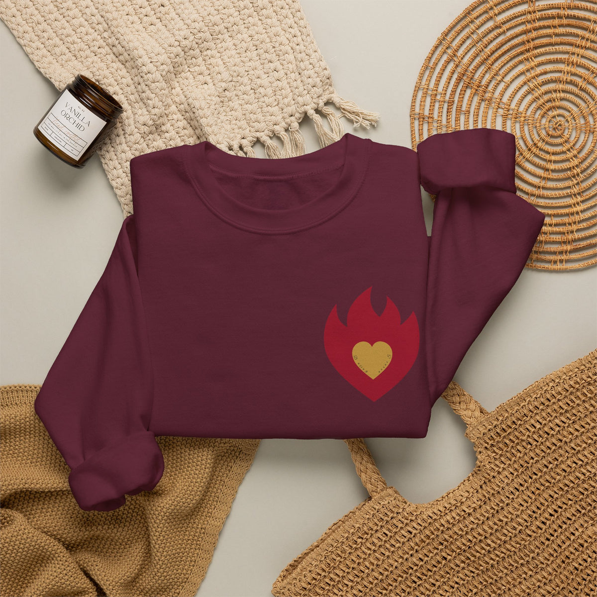 Dating Season Flame Heart Crewneck Sweatshirt