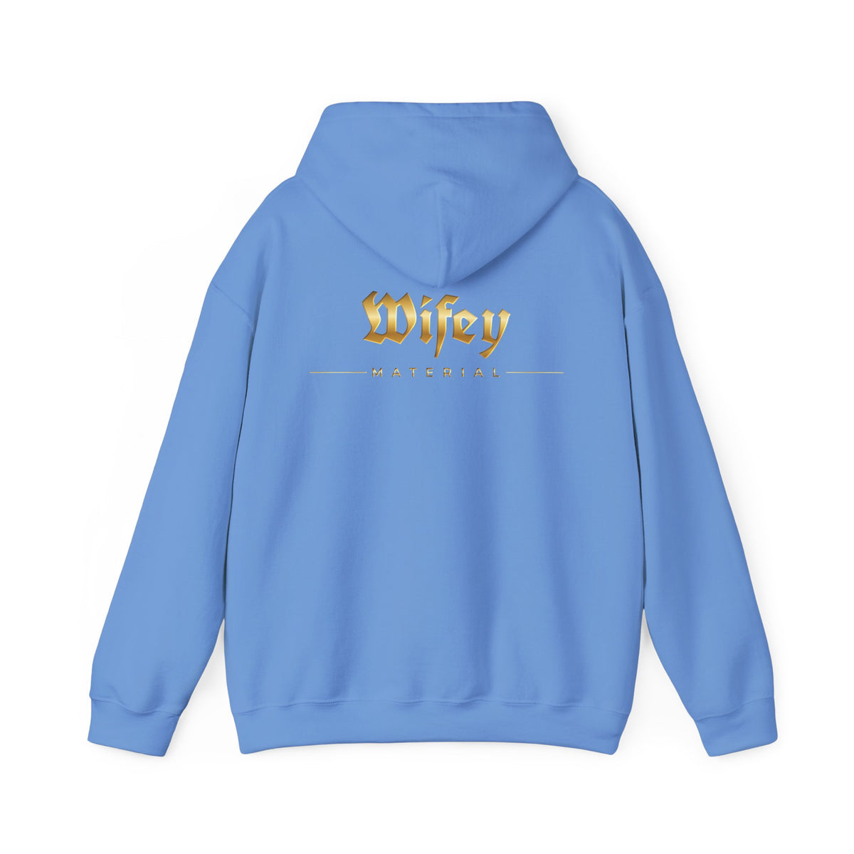 Wifey Material Hoodie back & front| Gold Gothic Script, Bridal Bachelorette Sweatshirt