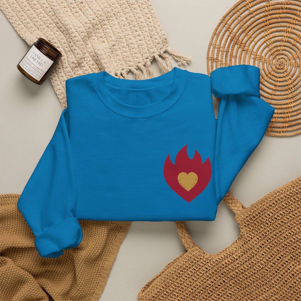 Dating Season Flame Heart Crewneck Sweatshirt