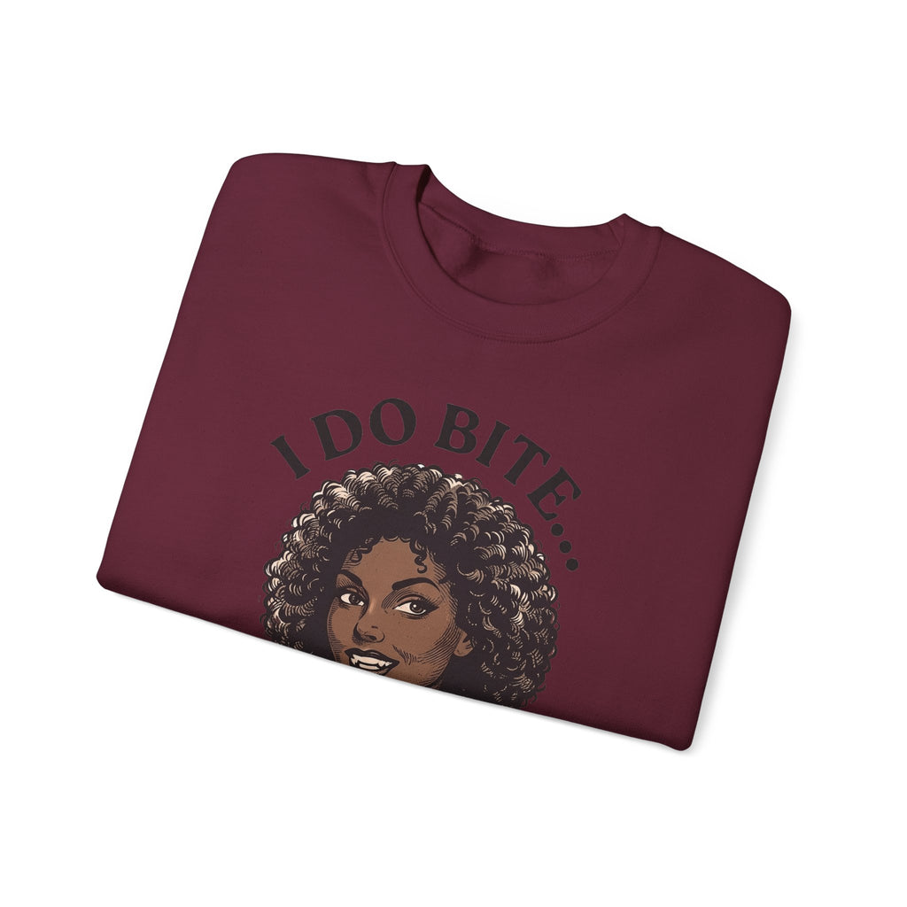 I Do Bite Crewneck Sweatshirt (Curls Edition)
