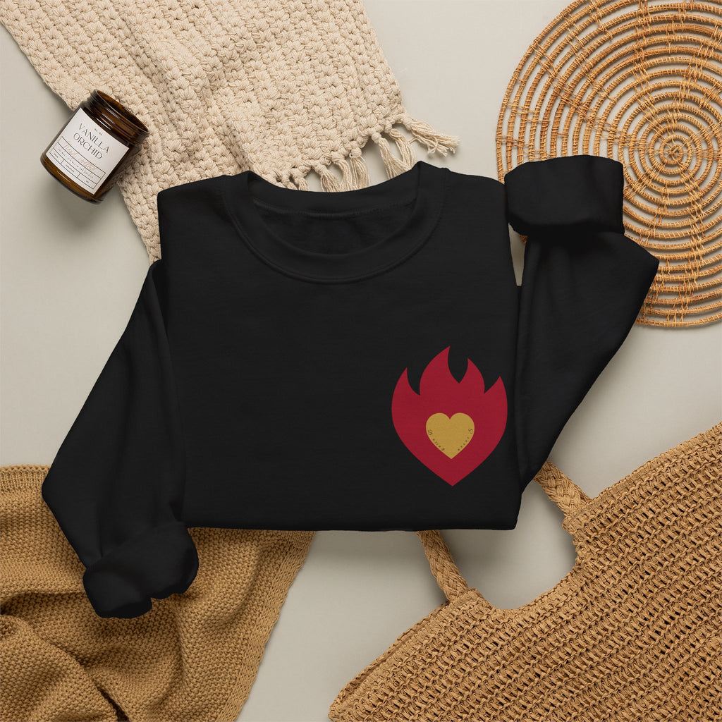 Dating Season Flame Heart Crewneck Sweatshirt