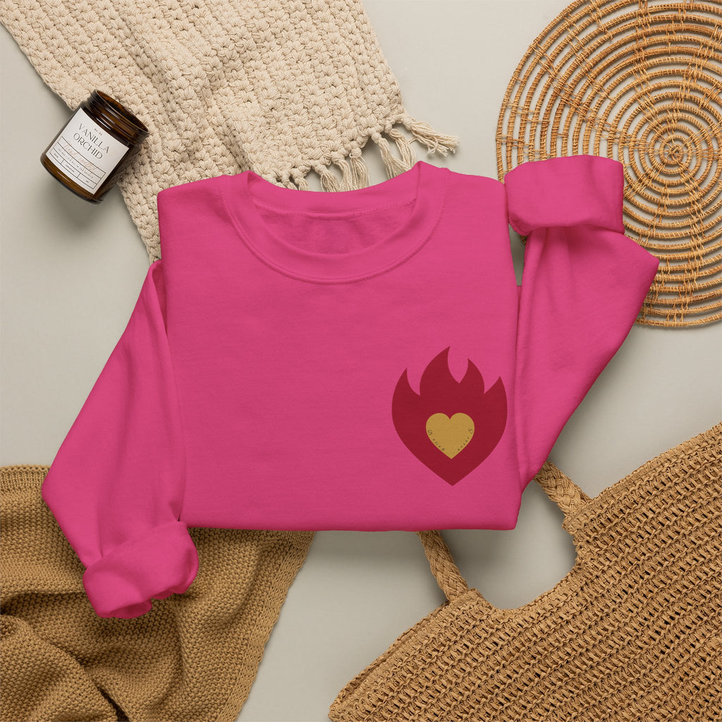 Dating Season Flame Heart Crewneck Sweatshirt