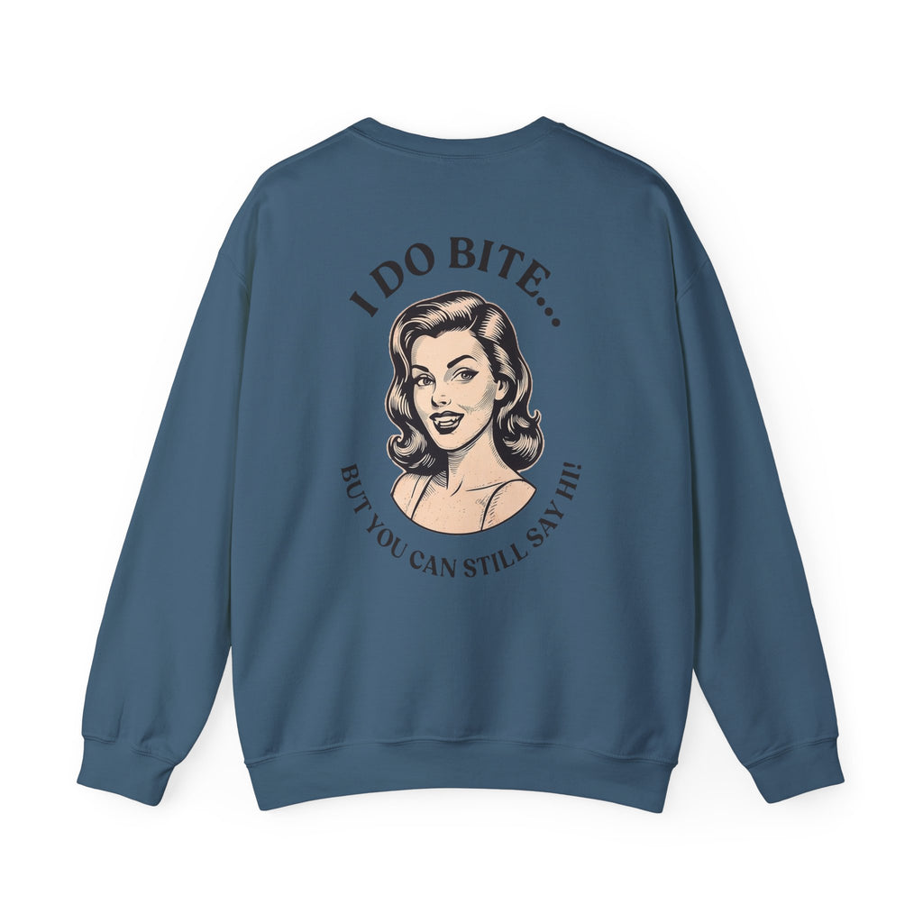 I Do Bite Crewneck Sweatshirt (Pinup Edition)
