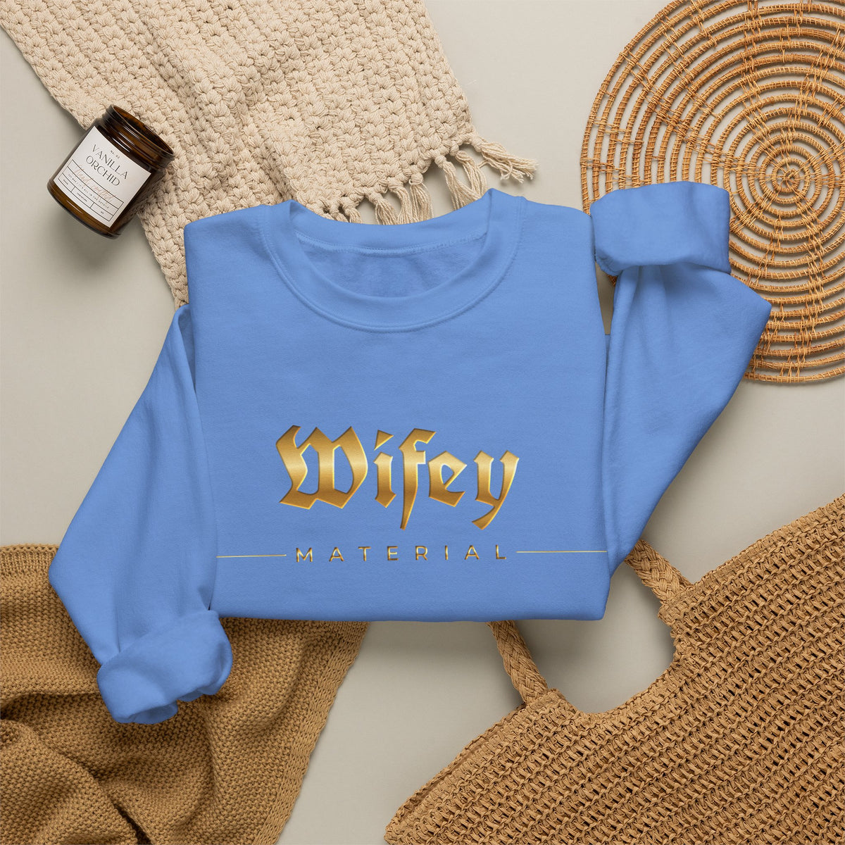 Wifey Material Crewneck Sweatshirt