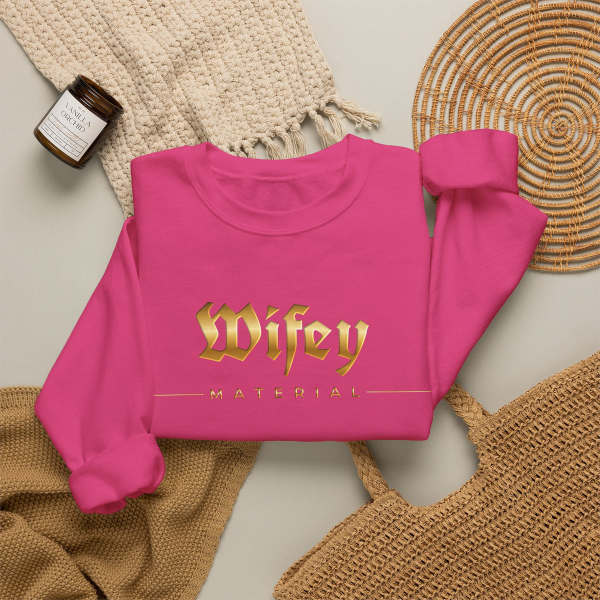 Wifey Material Crewneck Sweatshirt