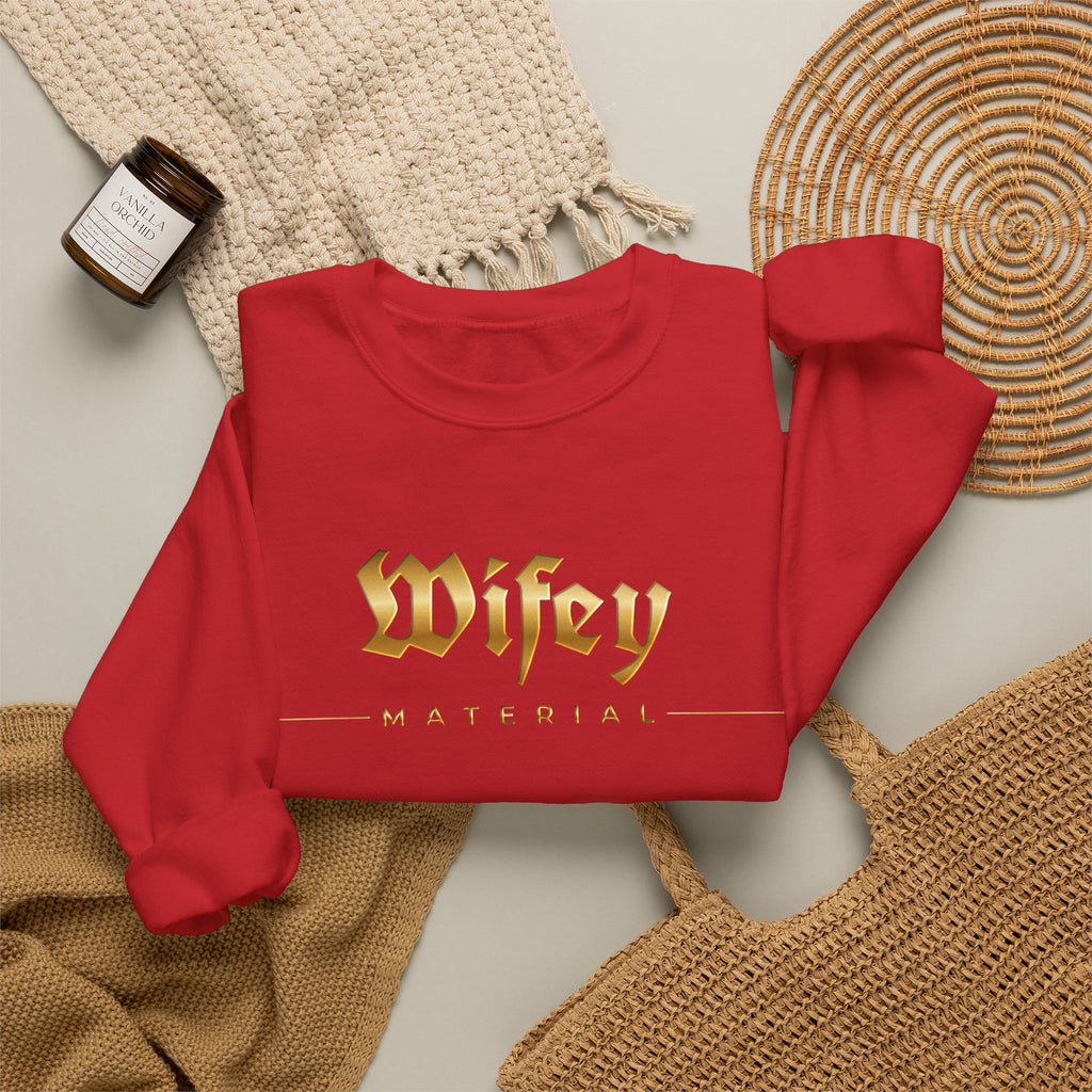 Wifey Material Crewneck Sweatshirt