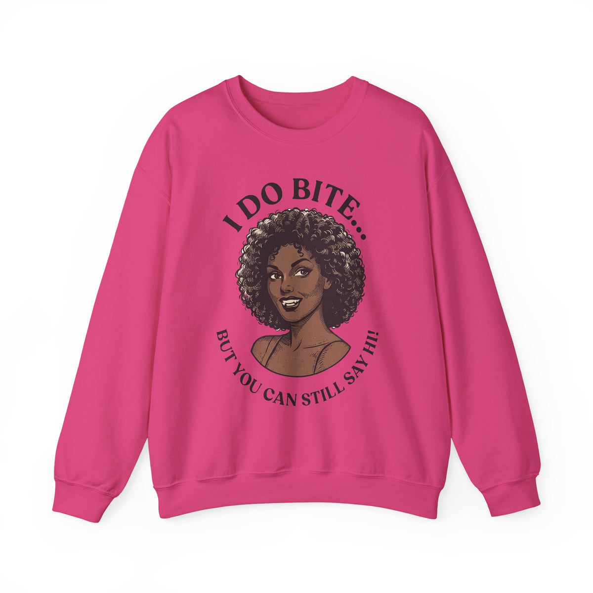 I Do Bite Crewneck Sweatshirt (Curls Edition)