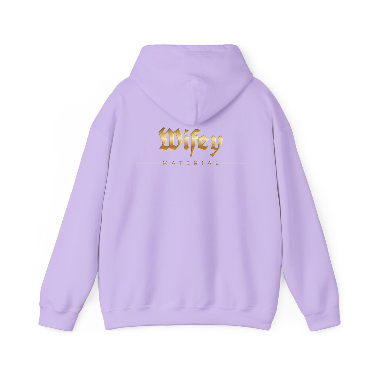 Wifey Material Hoodie back & front| Gold Gothic Script, Bridal Bachelorette Sweatshirt