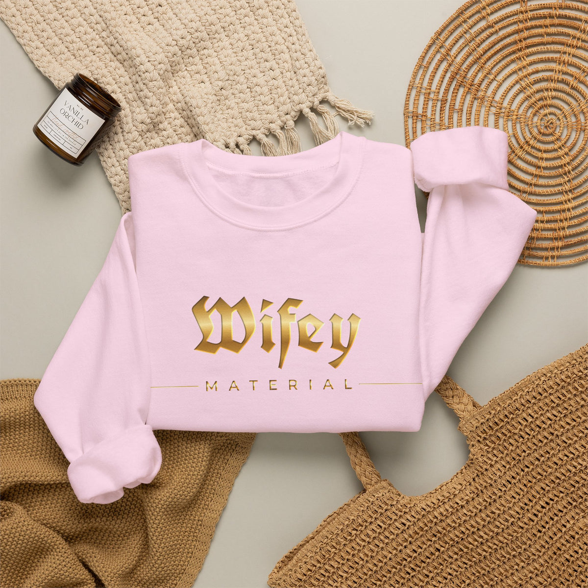 Wifey Material Crewneck Sweatshirt
