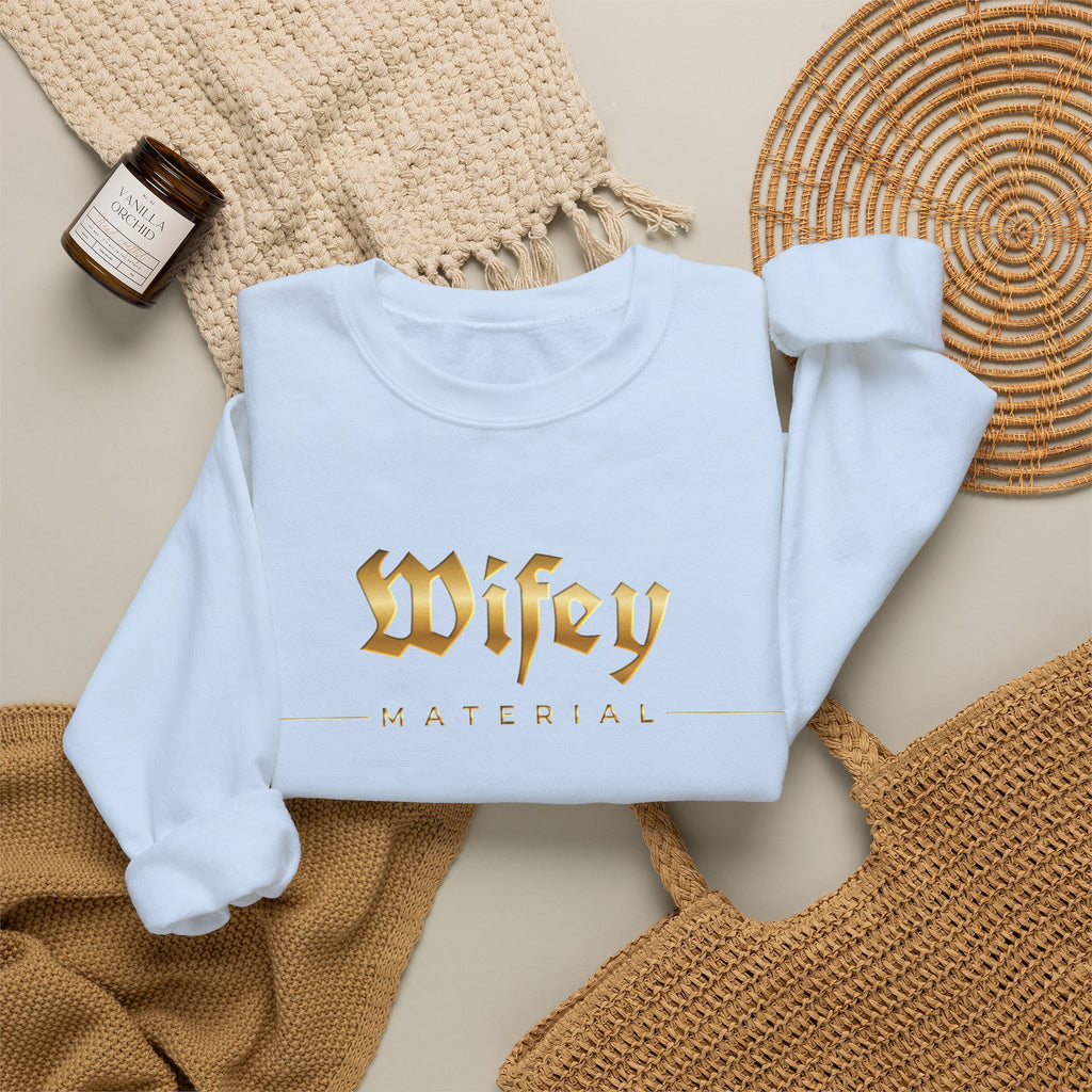 Wifey Material Crewneck Sweatshirt