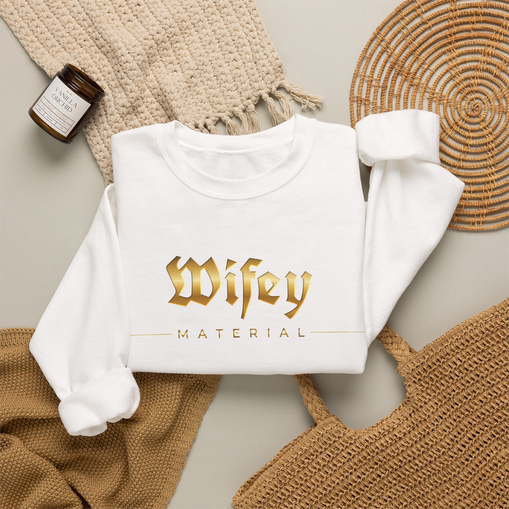 Wifey Material Crewneck Sweatshirt