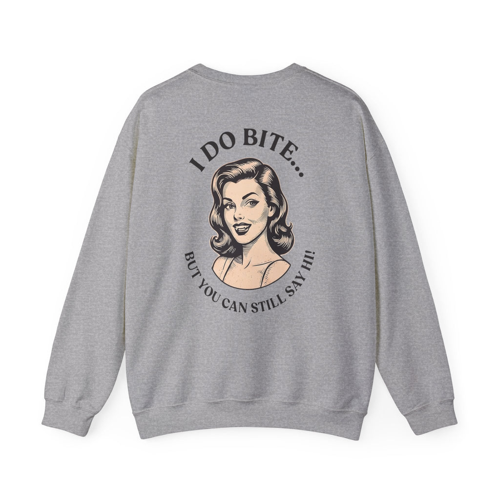 I Do Bite Crewneck Sweatshirt (Pinup Edition)