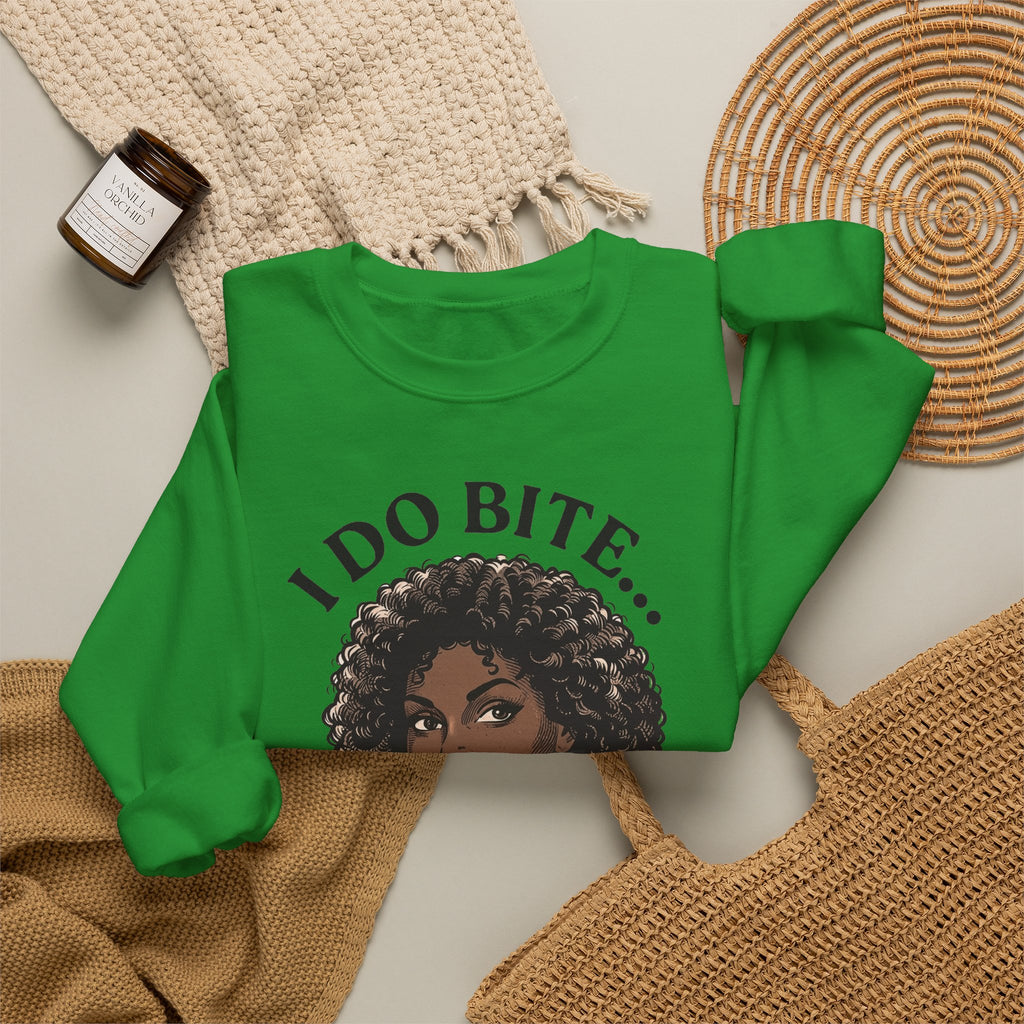 I Do Bite Crewneck Sweatshirt (Curls Edition)