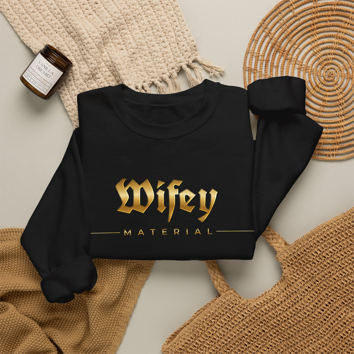 Wifey Material Crewneck Sweatshirt
