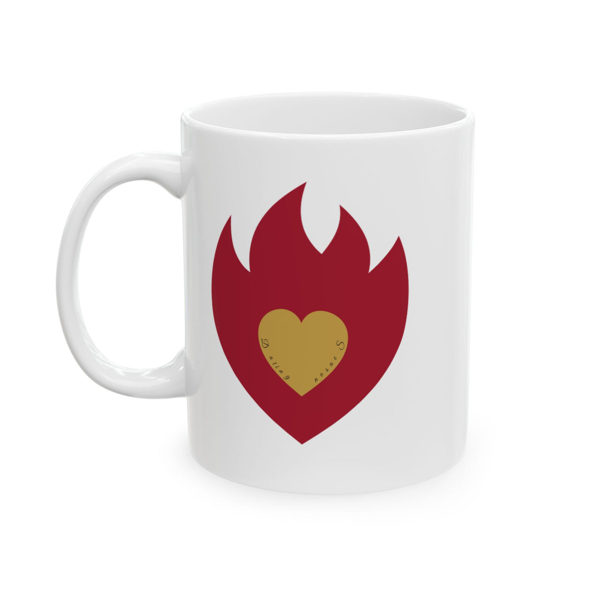 Dating Season Flame Heart Mug