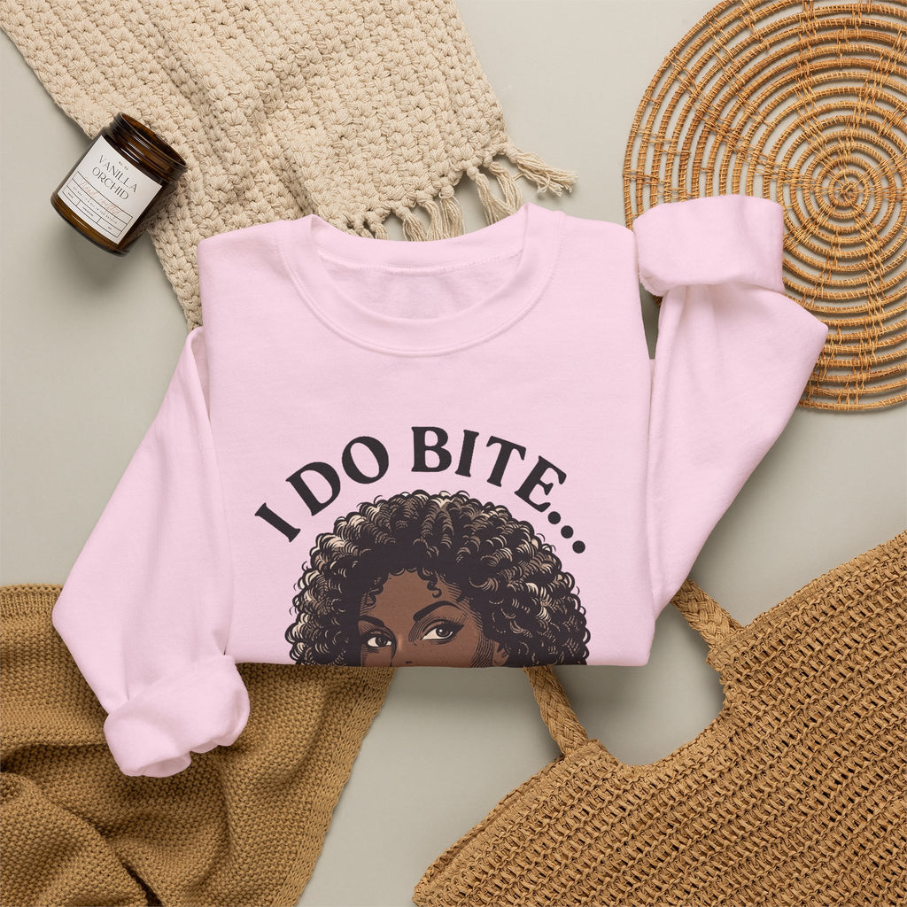 I Do Bite Crewneck Sweatshirt (Curls Edition)