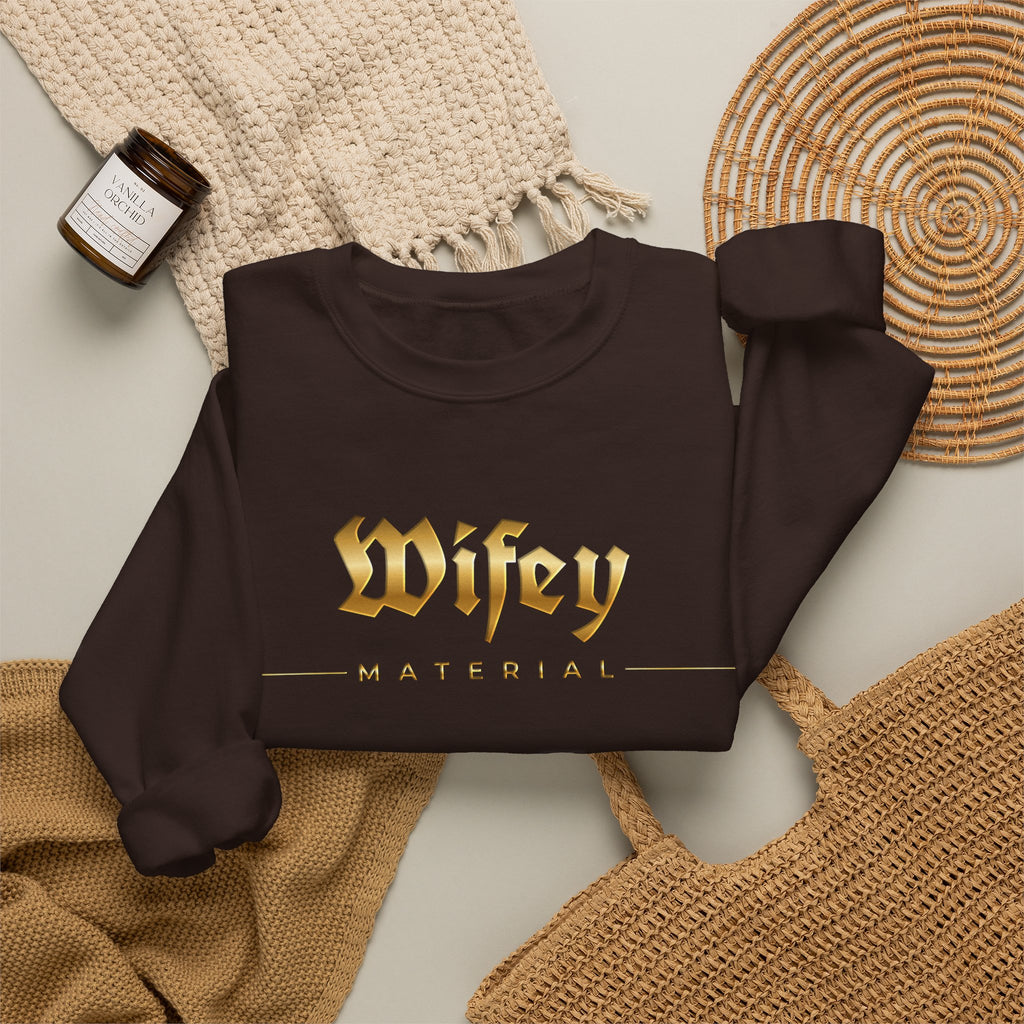 Wifey Material Crewneck Sweatshirt