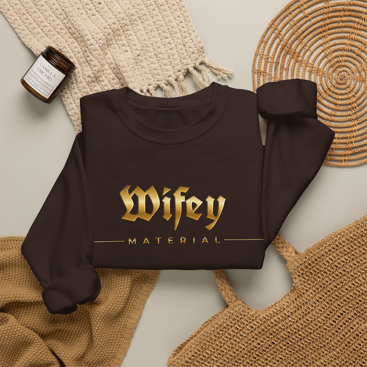 Wifey Material Crewneck Sweatshirt