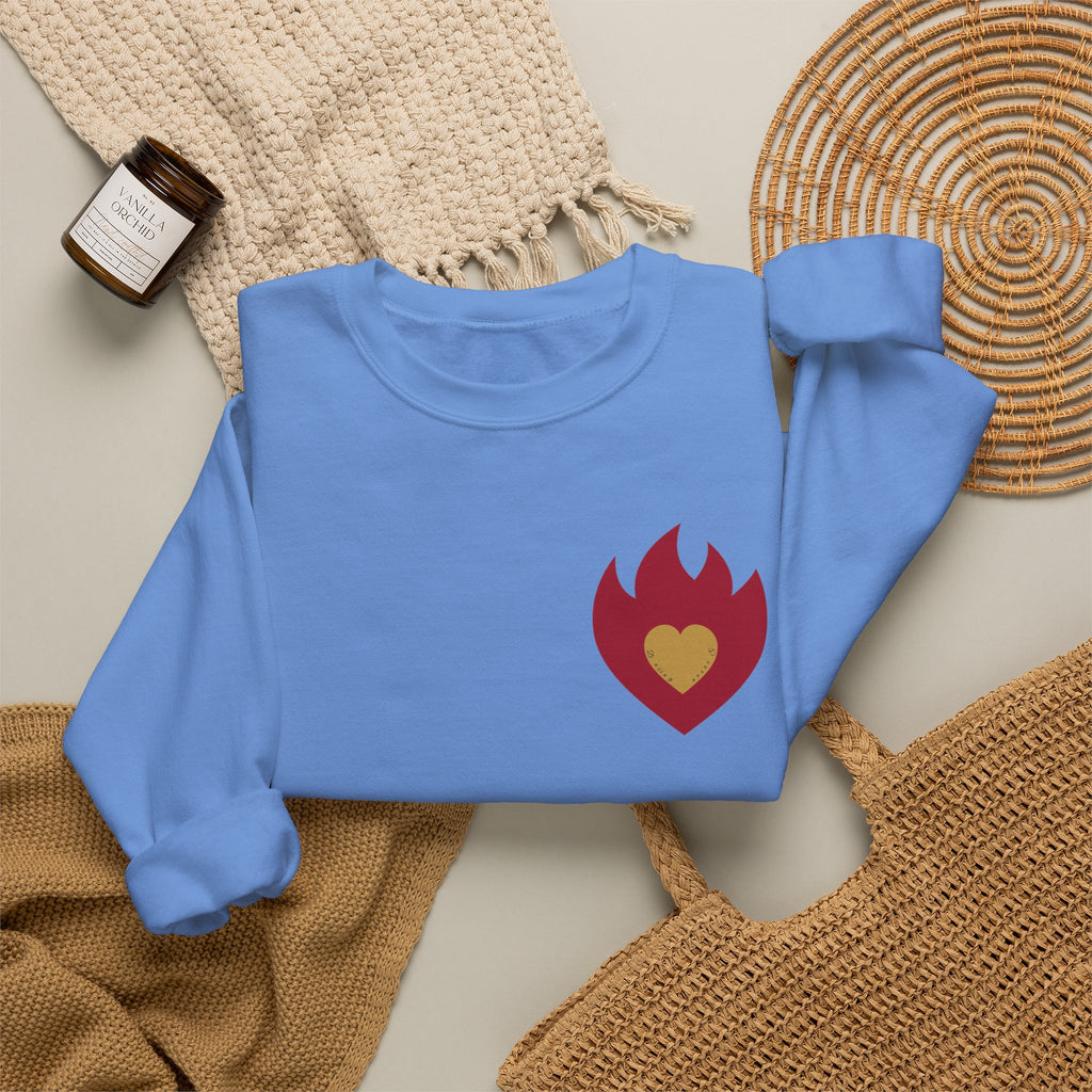 Dating Season Flame Heart Crewneck Sweatshirt